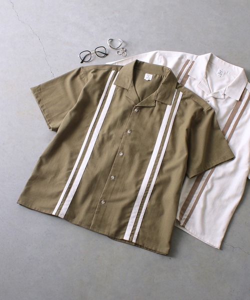 Revo TR Linen Open Collar SS Shirt — льняная рубашка с открытым воротником, короткий рукав