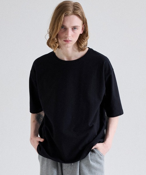 [Parts Lab.] Soft-Touch Relaxed Crewneck T-Shirt — футболка с мягкой на ощупь тканью (холодящая на прикосновение)