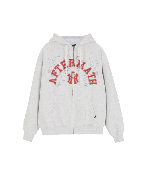 ATM LOGO ZIP HOODIE — худи на молнии, heather grey