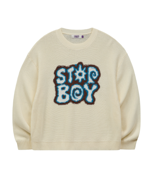 STAR BOY фулокингнит айвори — свитер‑айвори "Star Boy"