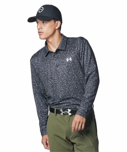 UA Performance Print Long Sleeve Polo (гольф/муж.) — футболка-поло с длинным рукавом