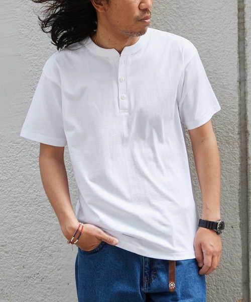 CROSS & STITCH Open End Macksuite Henley Half Sleeve T-shirt — унисексовая полусезонная футболка (лето 2026)