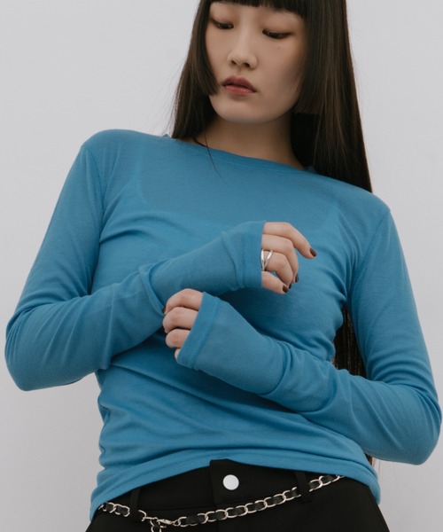 Shearling Sleeve Rib TEE — футболка с рукавами из овчины
