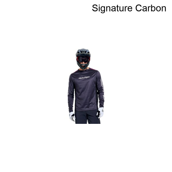 (Ввоз) Troy Lee Designs мужская джерси Stage с длинным рукавом — Men’s Signature Carbon (черный)