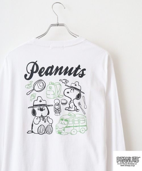 PEANUTS — футболка с вышивкой и принтом, длинный рукав