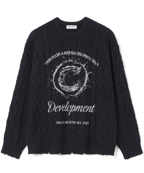 Smoorgy printed knit [Deep Navy]