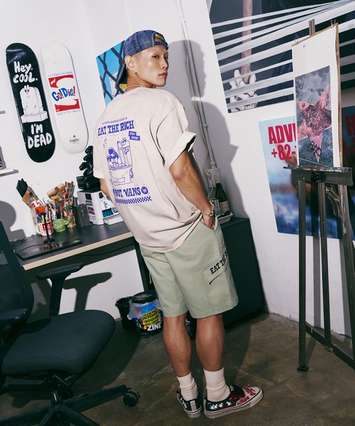 SOON.EASY washed graphic T‑shirt / WASHED EASY GFX TEE Taupe Mist VN000VNDEN91