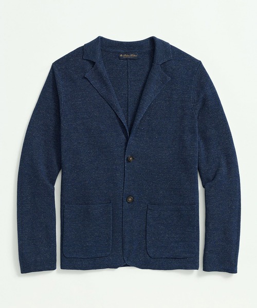 Linen/cotton вязаная куртка-джагет