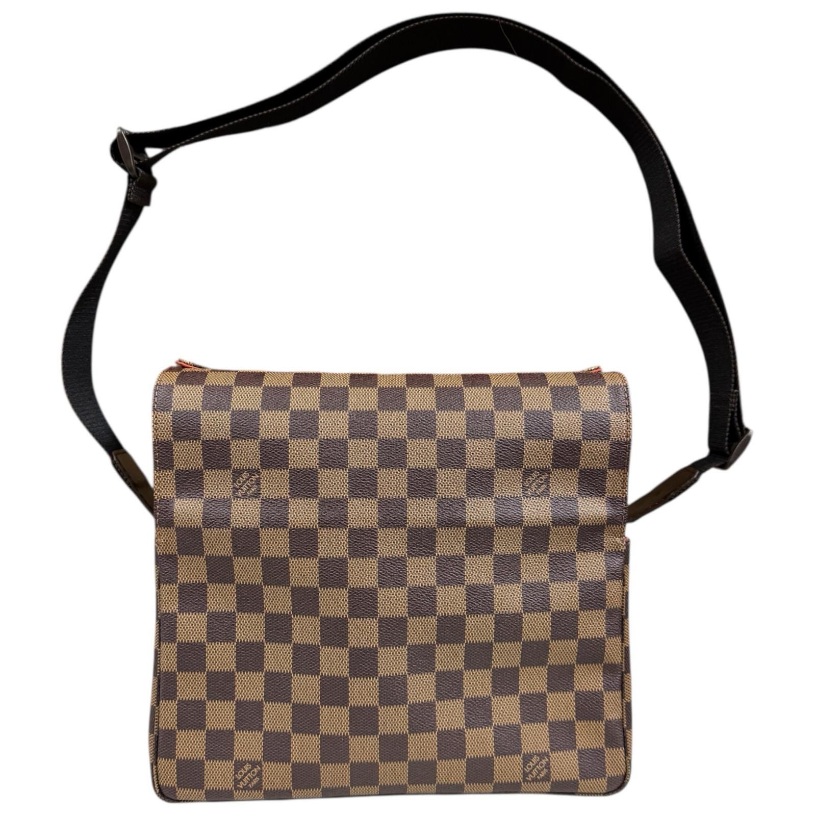 Сумка Louis Vuitton Naviglio Damier N45255, Damier, кожа, коричневый