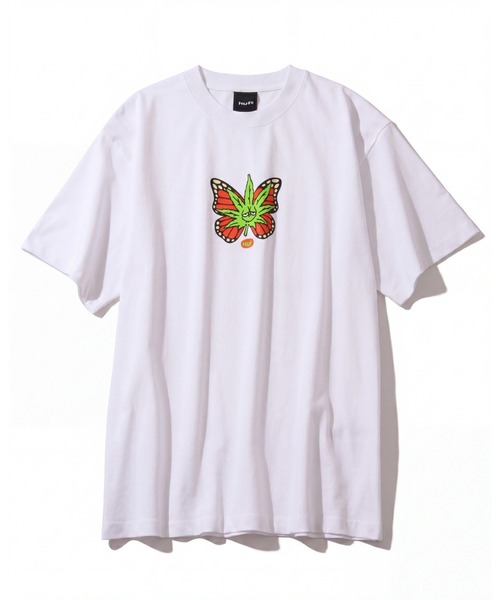 HUF×Haven — ассоциативный арт‑принт футболка с гербом, полурукав