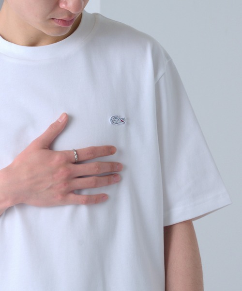 LACOSTE однотонная логотип‑футболка TH5582-99 (wanpoint)