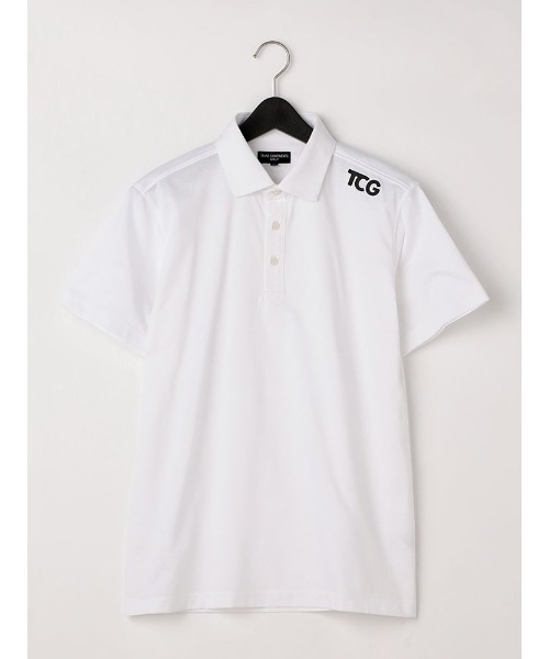 TRANS CONTINENTS golf polo — Semi‑wide collar, без рисунка, цвета: white/green/navy