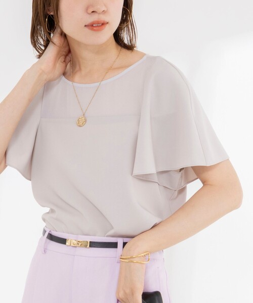 «Холодный контакт» — Woshable sheer cut‑out twin‑layer blouse