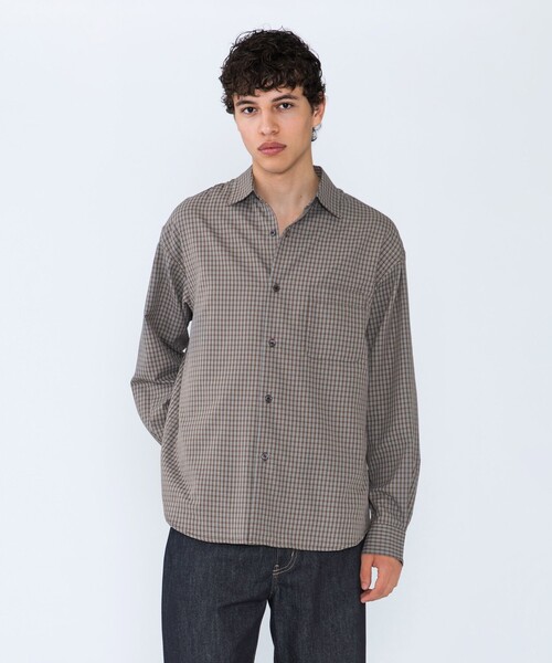 City Ambient Products — Regular soft check long‑sleeve shirt