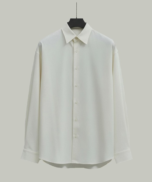 Cotton double cross‑racks relaxed shirt