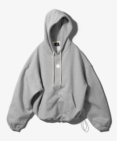 SYMBOL STRING FRENCH TERRY HOODIE — меланжевое худи из французского трикотажа