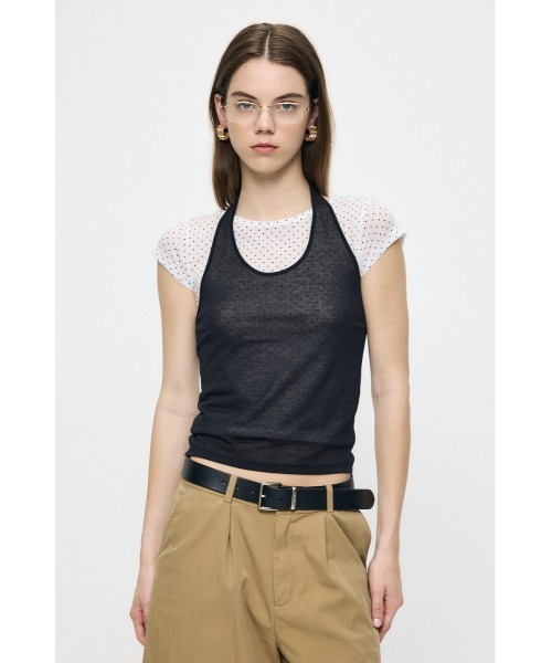 Прозрачный двухслойный топ SHEER DOUBLE LAYERED