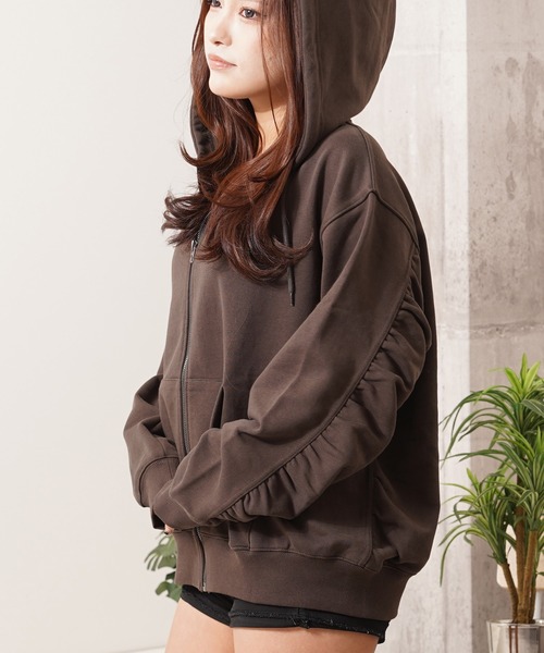 Balloon Sleeve Box Zip Hoodie — худи с объемными рукавами и молнией