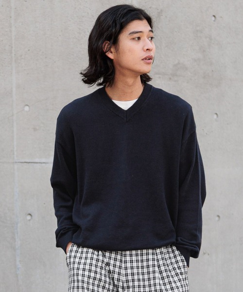 Ensemble Highgage V-neck knit универсальный V-образный свитер