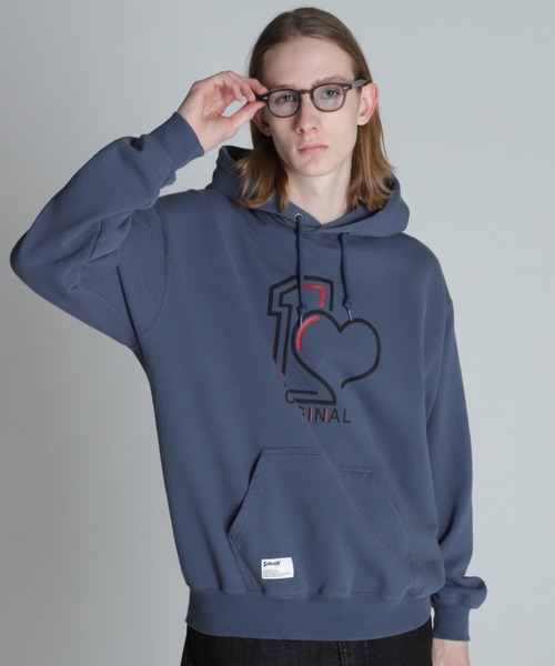 Schott ORIGINAL HEART Hooded Sweat — толстовка‑худи Schott с оригинальным принтом «Heart»