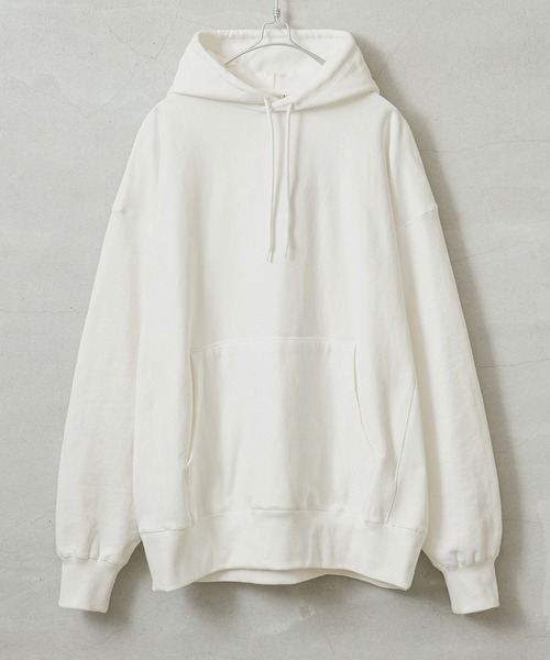 Goodwear 2W7‑64218 USA cotton oversize pullover — плотно‑тканый пуловер, пулаовер с капюшоном, пурпурный/черный