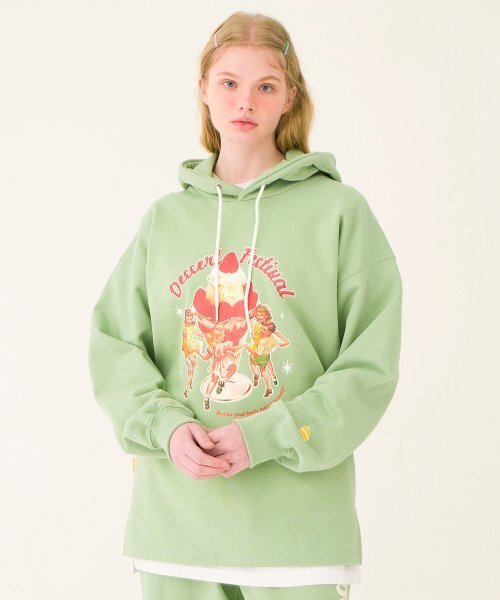 Sweet Festival Hood T‑shirt (AVOCADO) — худи‑футболка с принтом авокадо