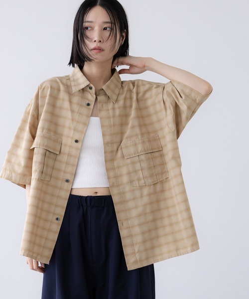 LFM(U) W Pocket Check Shirt SS 1023537