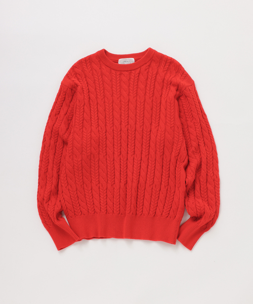 FOLL cotton cashmere cable sweater — кашемировый свитер с косами