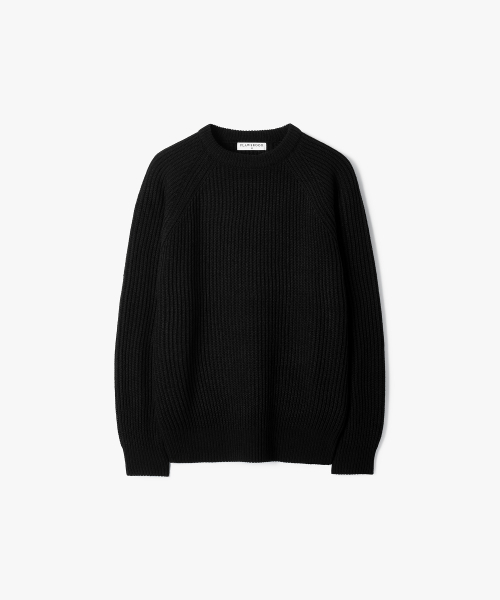 Essential Crop Reglan Knit BLACK (укороченный реглан‑пуловер черный)