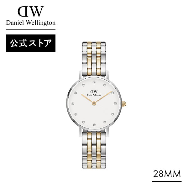 Женские часы Daniel Wellington DW Petite Lumine 5‑Link, двухцветные, 28 мм, золотисто‑серебристые, для 20–30 лет, стильные элегантные, прочные, розовое золото, официальный браслет