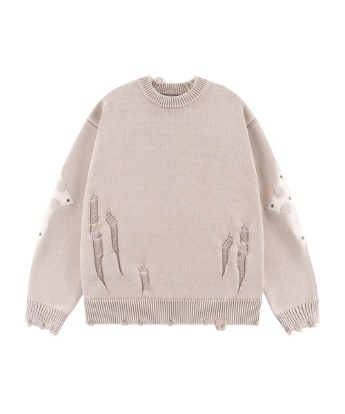 Distressed Cross кожаная накладка Crew Knit V2 (ночной выпуск) — SUPPLIER