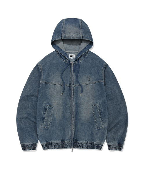 Graffic denim furd jacket — граффити‑джинсовая куртка синего цвета