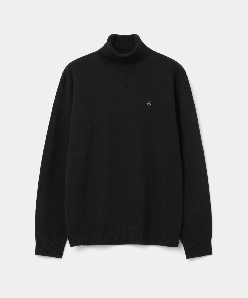 Merino wool turtleneck knit — водолазка из мериносовой шерсти, черная