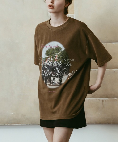 Rhinestone graphic tee (унисекс) — футболка с кристаллами (унисекс)