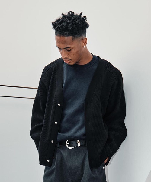 RIB OVERSIZE CARDIGAN / ребристый кардиган / панелинг жакет / NVRFRGT / CONZ