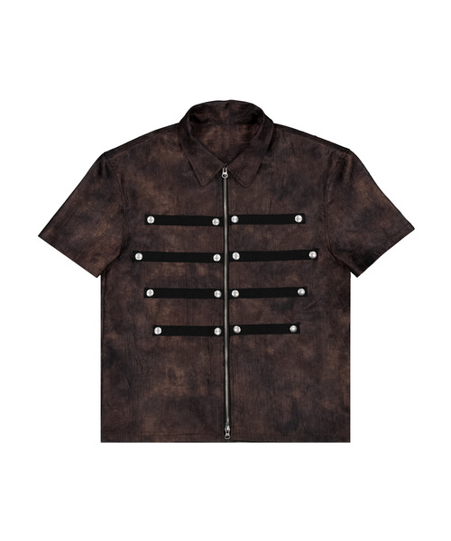 [0151] Napoleonjip up work shirt - brown