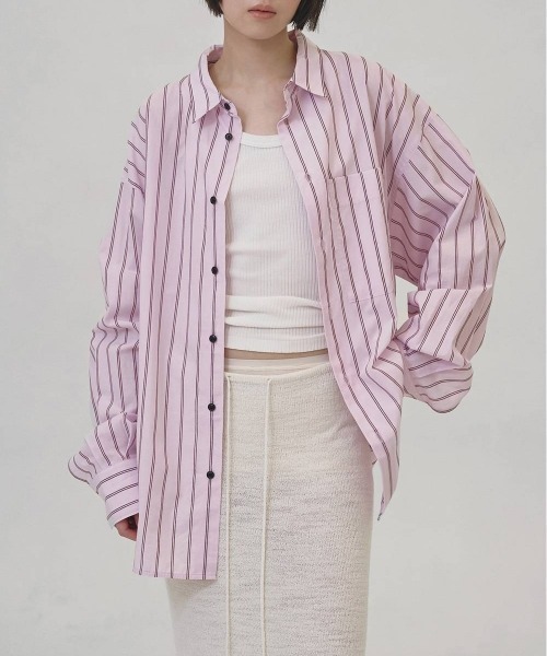 [TODAYFUL] Stripe Pocket Shirts — полосатая рубашка с карманом