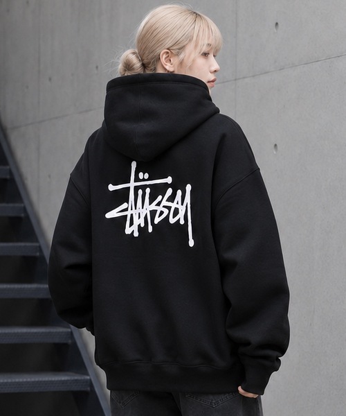 STUSSY — BASIC LOGO raising of HOODIE / STUSSY.02