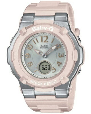 Спортивные часы Casio BABY‑G — радиочасы водонепроницаемые 10 ATM, солнечная батарея, женские цифровые часы с радиоприемником BGA-1100-4B2JF — модель Casio Marathon
