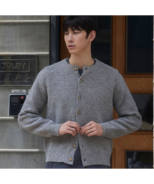 Round crop кардиган — молочно‑карамельный (moka)