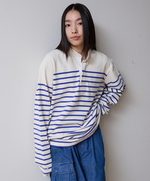 [BARBARRIAN] 12oz HEAVY WEIGHT HENLEY LONG / футболка / лонгслив / унисекс [Web限定]