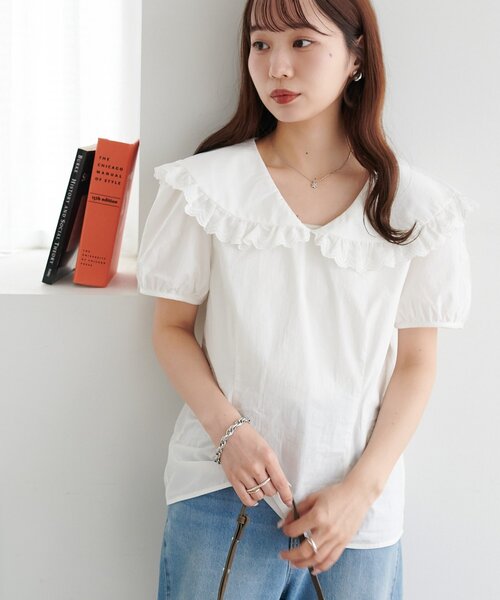[WEB限定] Puffy Sleeve Frill blouse