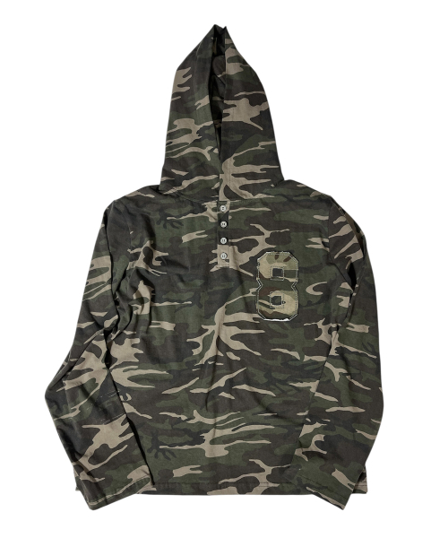 Камуфляжный худи Henley 8 ((хаки))