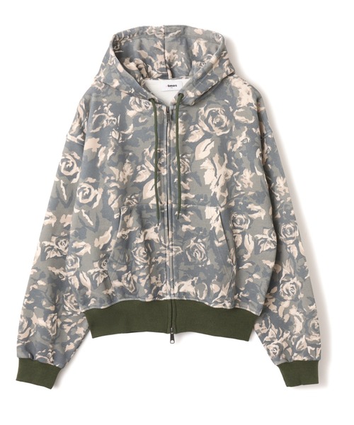atmos pink Rose Camouflage Zip‑up Hoodie — худи‑молния, розовый камуфляж