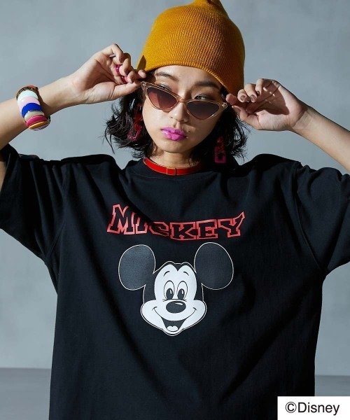 Дизайнерская футболка Mickey Mouse/хлопок 100% фейс принт T‑shirt (большой размер) GEVS.