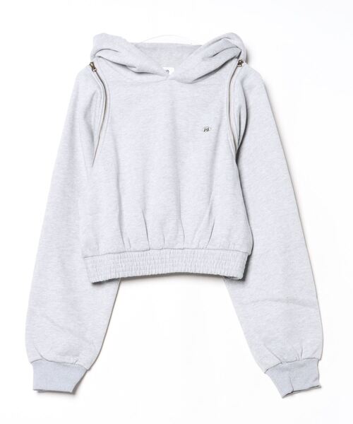 2-way shoulder zip hoodie — двусторонняя худи с молнией через плечо