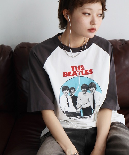 THE BEATLES — футболка с принтом Abbey Road, полотно, короткий рукав