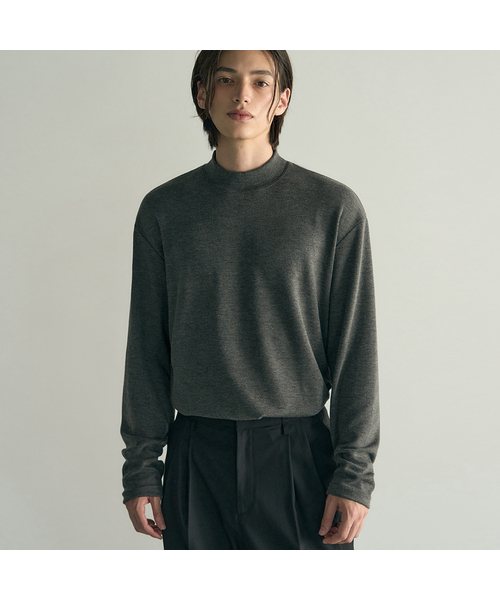 Reyland Mockneck Knit T‑shirt [gray] — футболка с высоким воротом