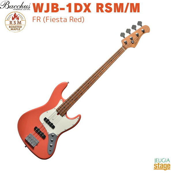 Bacchus WJB-1DX RSM/M FR (Fiesta Red) Universe Series — бас-гитара, красный, модель для начинающих