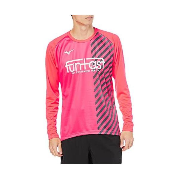 MIZUNO FUNTAST V2MA2522 — волейбольная тренировочная рубашка Driven Pink x Black
